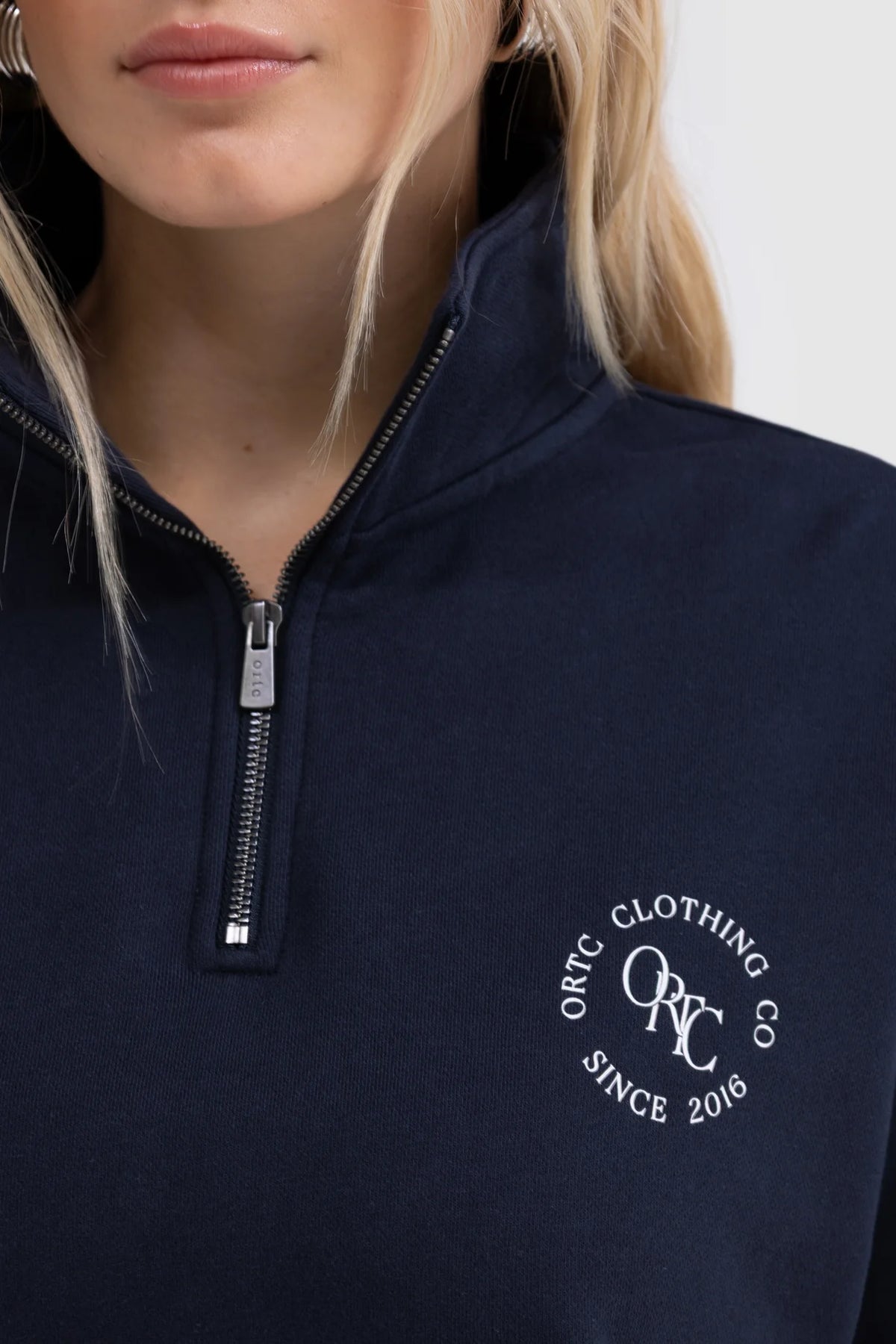 Asta Quarter Zip Jumper / Navy