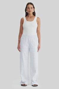 Isla Track Pants / White Marle
