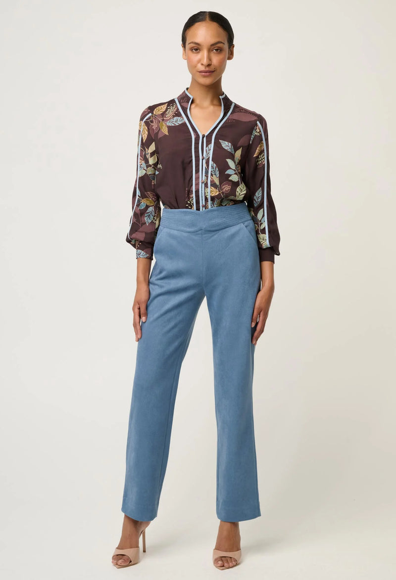 Asher Viscose Faille Shirt- Ember Vines