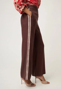 Liora Linen Viscose Stretch Rope Pant- Rustic Twine