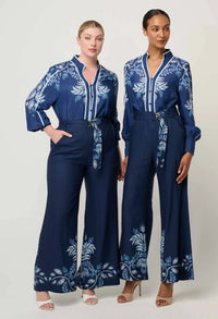 Asher Viscose Faille Shirt- Moonlit Batik