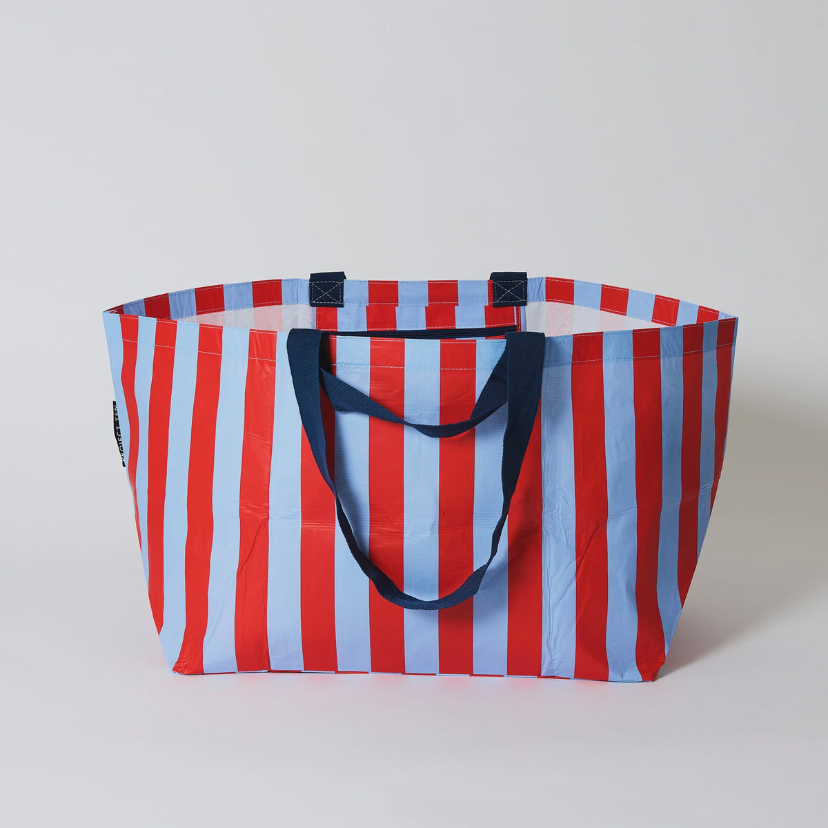 Red & Blue Stripe Oversized Tote