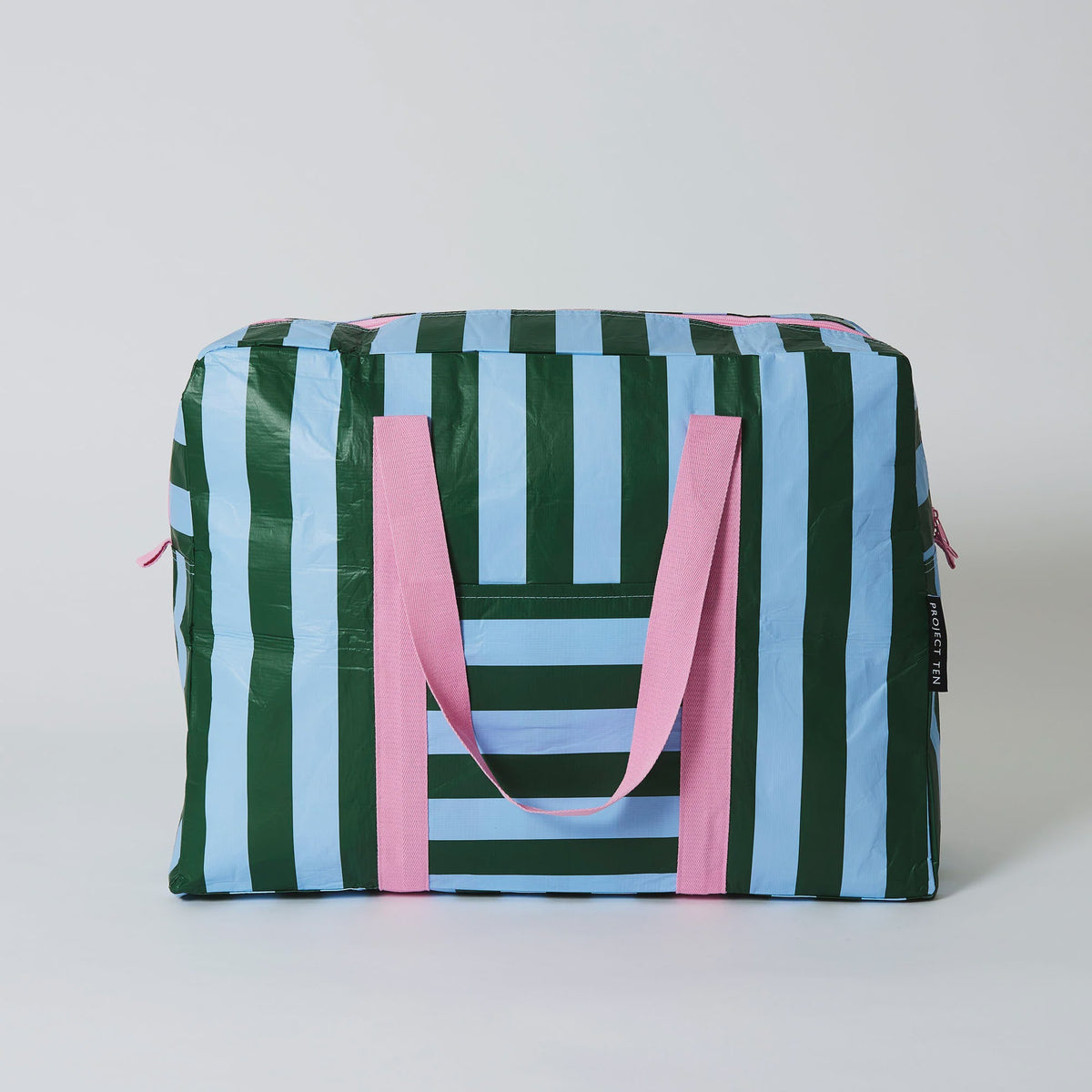 Green & Blue Stripe Overnight Bag