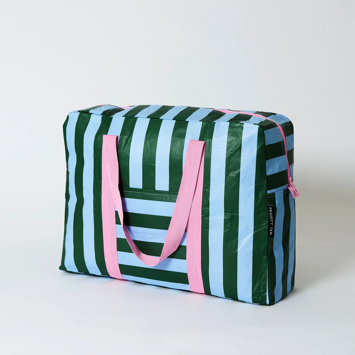Green & Blue Stripe Overnight Bag