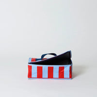 Red & Blue Stripe Takeaway Bag
