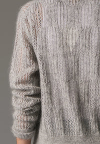 Livia Cardigan Pointelle / Silver