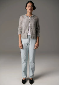 Livia Cardigan Pointelle / Silver