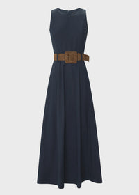 Odette Dress Belted- Ink