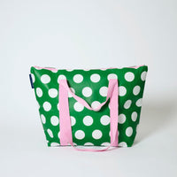 Zip Medium Tote- Polka Dot