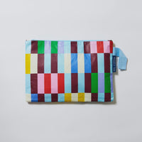 Large Zip Pouch- Multi Stripe