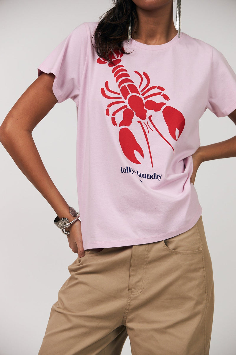 Romall Lobster Tee - Pink and Red