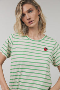 Romall Tee - Green Stripe