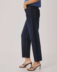 Stretch Denim Barrel Pant