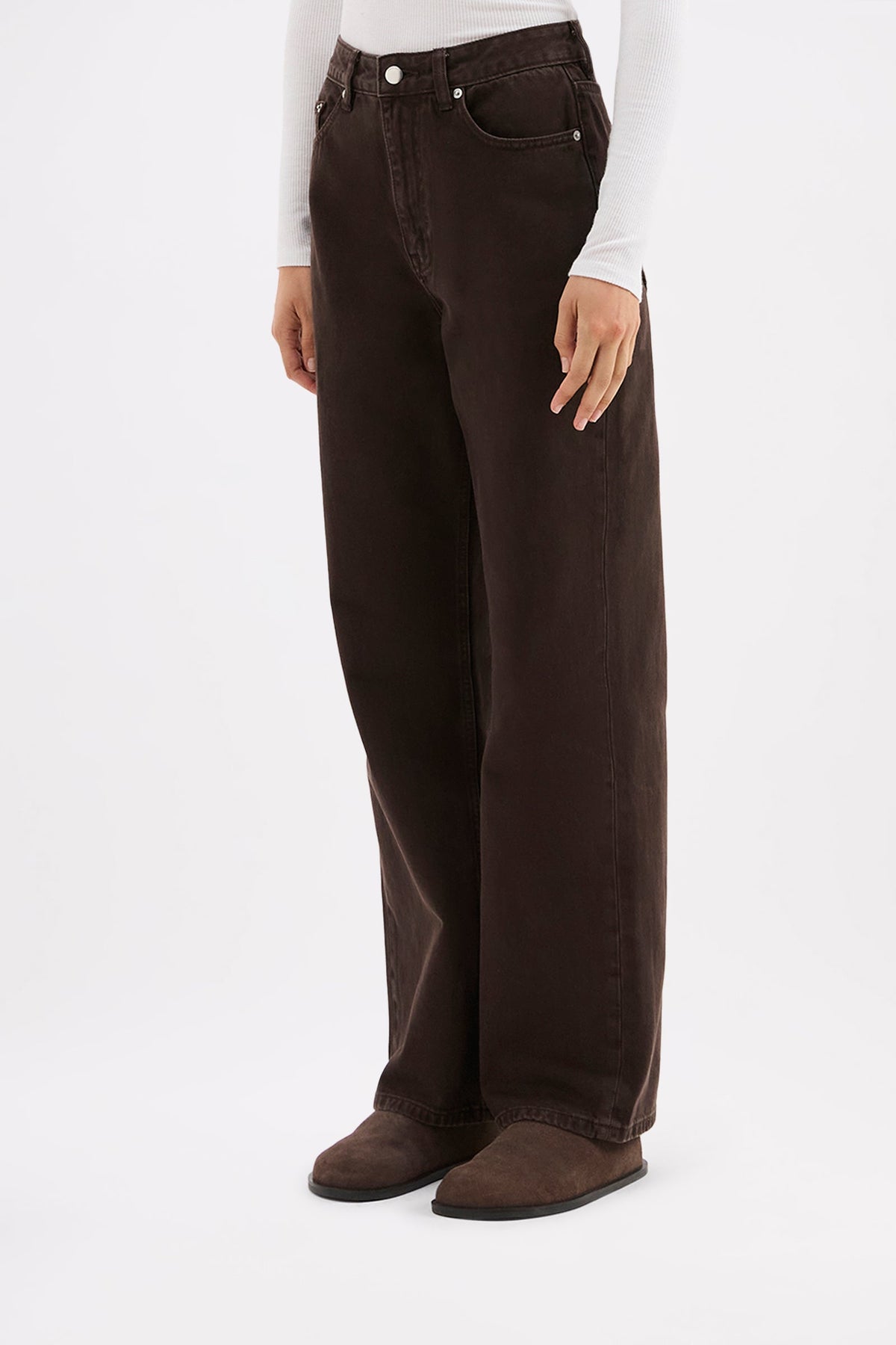 Organic Relaxed Leg Jean - Espresso
