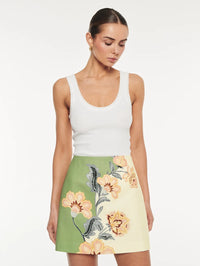 Lotte Mini Skirt - Green Cream