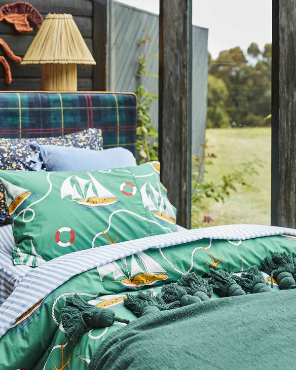 Seaside Stripe / King Fitted Sheet