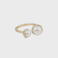 Double Pearl Ring / Gold