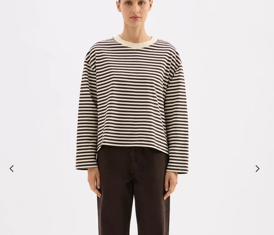 Organic Stripe LS Tee