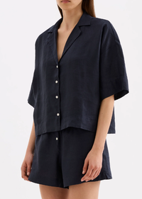 Lounge Linen Shirt - Ink