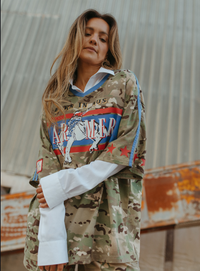 Born in Aus Camo Oversized Tee