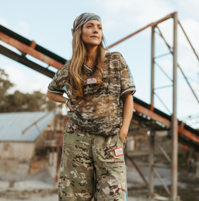 Camo Lace Vee Tee
