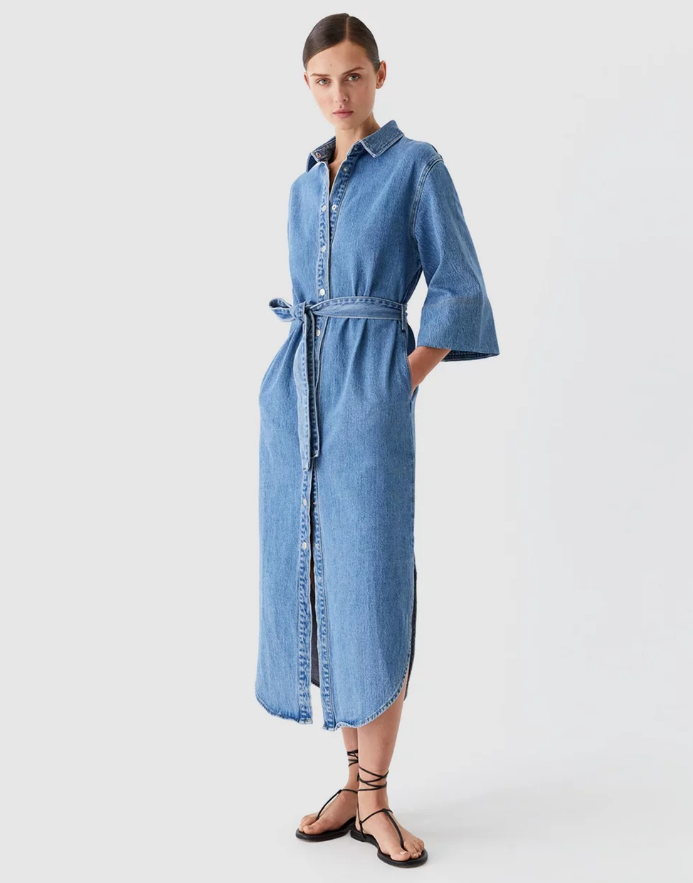 Flynn Denim Shirt Dress