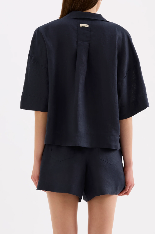 Lounge Linen Shirt - Ink