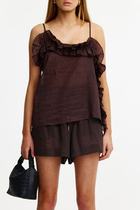 Sasha Top - Chocolate Brown