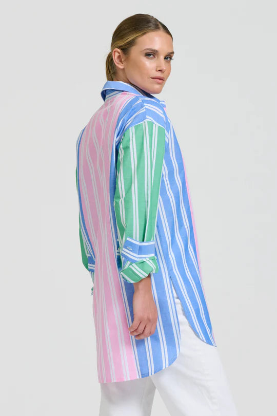 Bijou Boyfriend Shirt- Stripe Combo