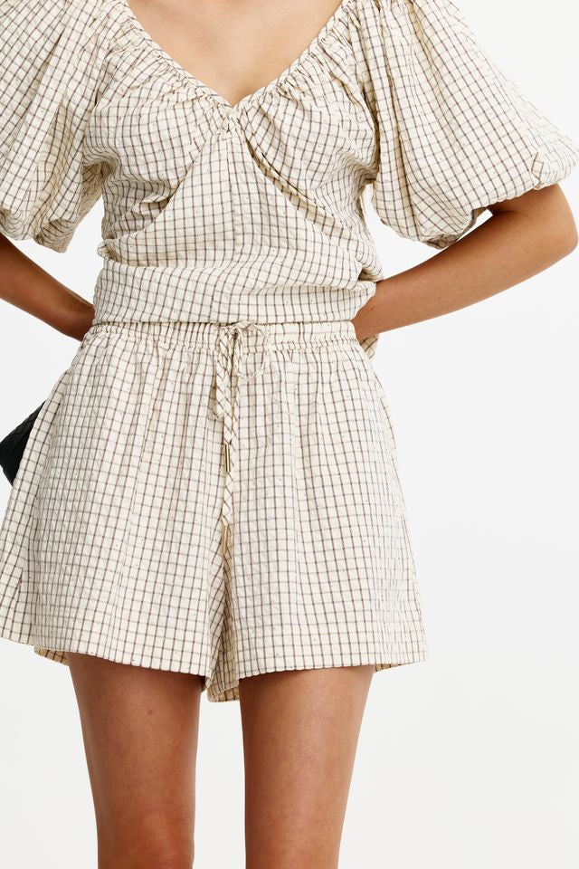 Laney Short - Rhinestone Gingham