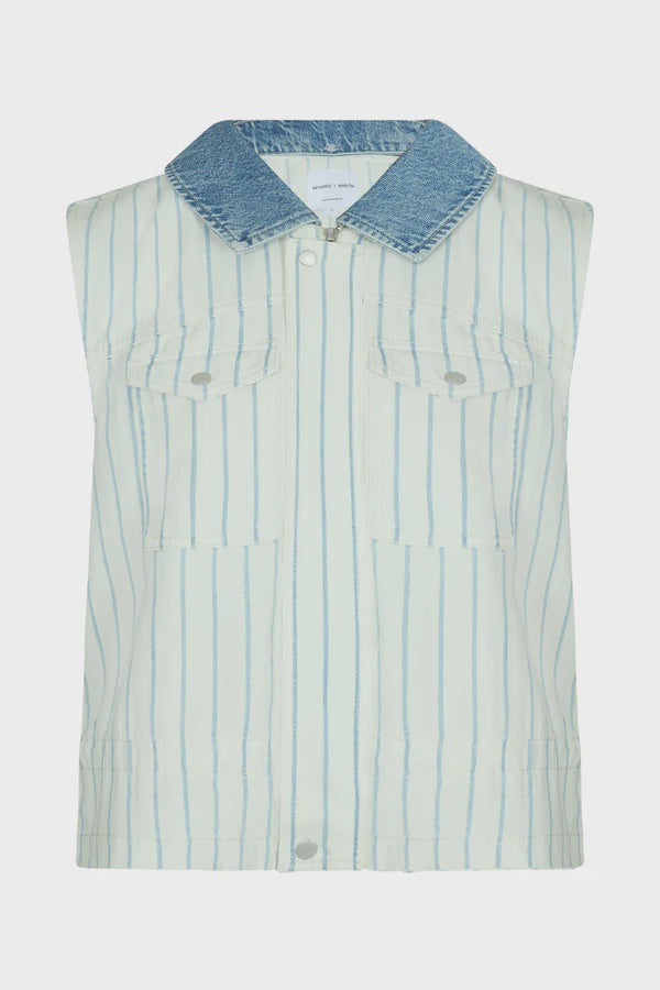 Billie Vest - Faded Stripe