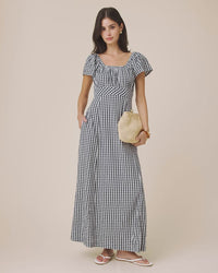 Gigi Gingham Puff Sleeve Dress