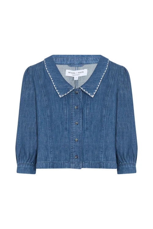 Talia Collared Top in Pasadena