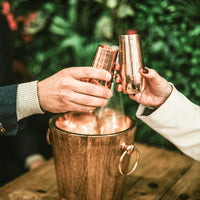 Stemless Copper Champagne Flutes