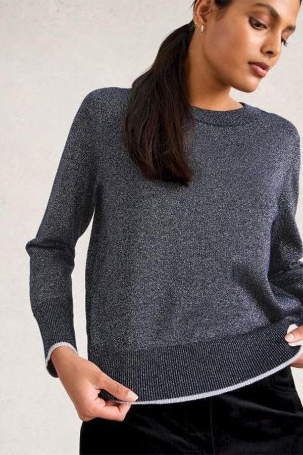 Katie Sparkle Jumper- Dark Navy