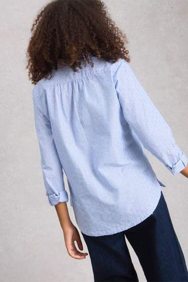 Sophie Metallic Shirt- Blue Multi