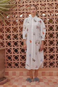 Mina Embroidered Shirtdress