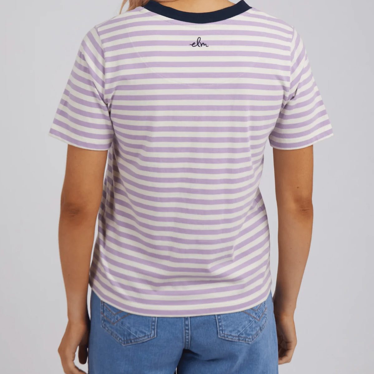 Astra Tee - Periwinkle/Peral Stripe