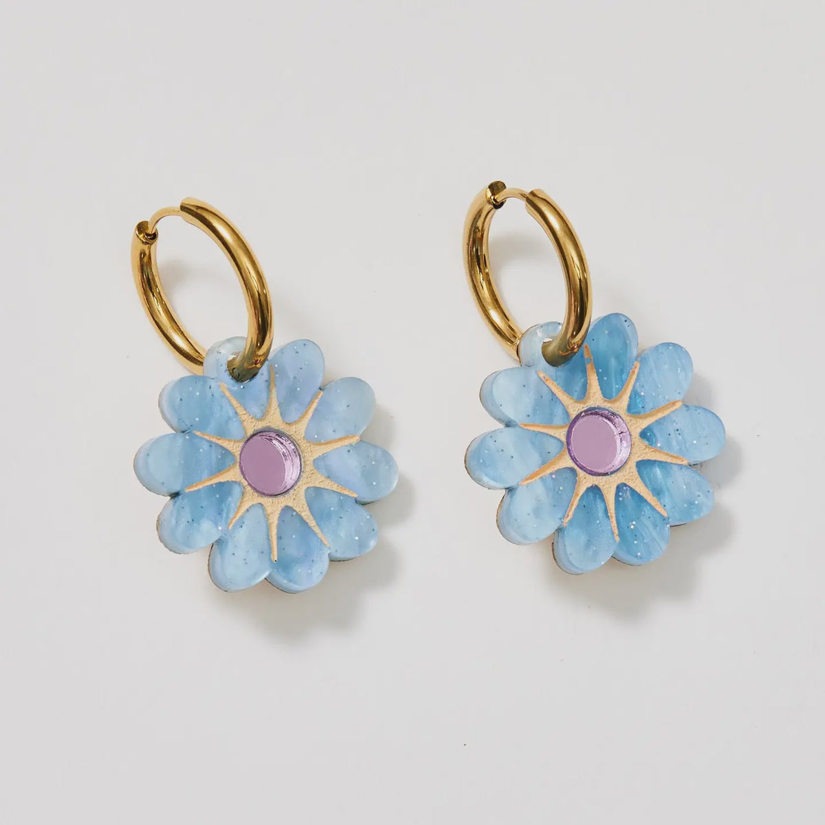Blue & Lilac Hattie Earrings