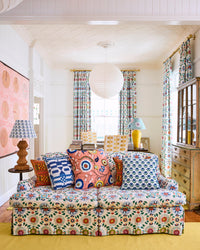 Kip&Co x Anna Spiro Indian Summer White Embroidered Cushion