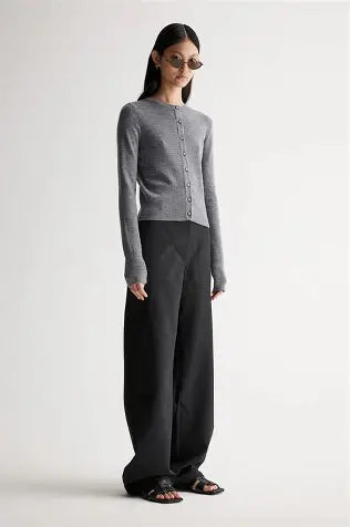 Madeleine Knit Cardigan - Charcoal Marle