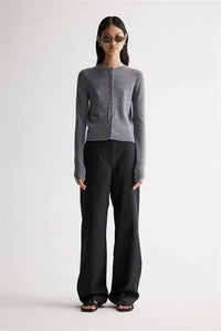 Madeleine Knit Cardigan - Charcoal Marle