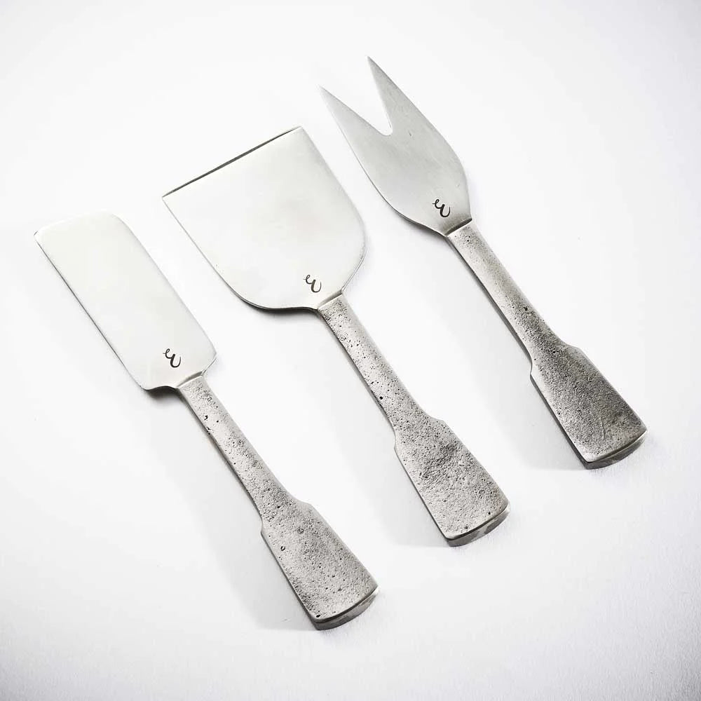 Cheese Set (3 Piece) - Matte Silver