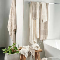 Mayla 100% Linen Bath Towels Natrual / Set of 2