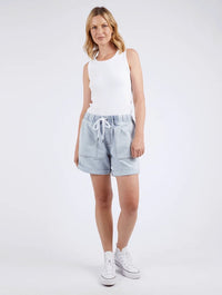 Emma Relaxed Denim Short- Light Blue Wash