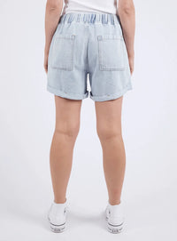 Emma Relaxed Denim Short- Light Blue Wash