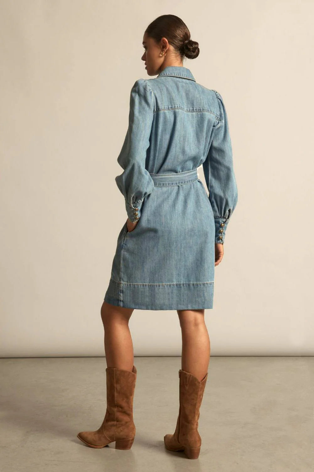 Opal Dress- Light Washed Denim
