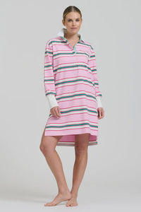 Rugby Summer Dress- Pink Multi Stripe