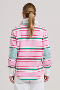 Rugby Sweatshirt Summer- Pink Multi Stripe