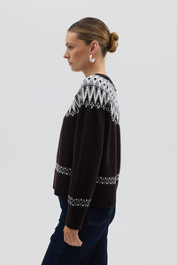Fair Isle Sweater - Chocolate